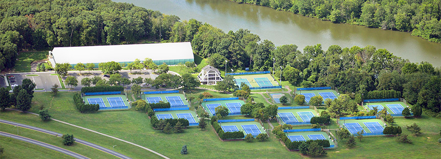Mercer County Tennis Complex Showing 24 Tennis Courts